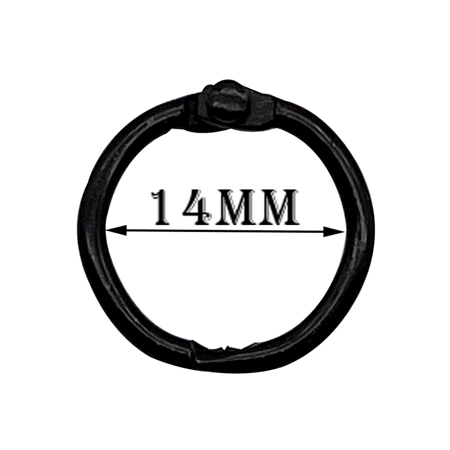 14mm China factory cheap iron black loose leaf book binding rings keychain key rings metal book rings office school supplies